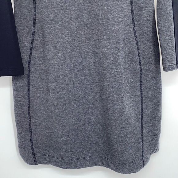 Athleta Dress Size XS‎ Gray Black Color-block OMEGA Long Sleeve Bodycon Knit - Picture 11 of 14